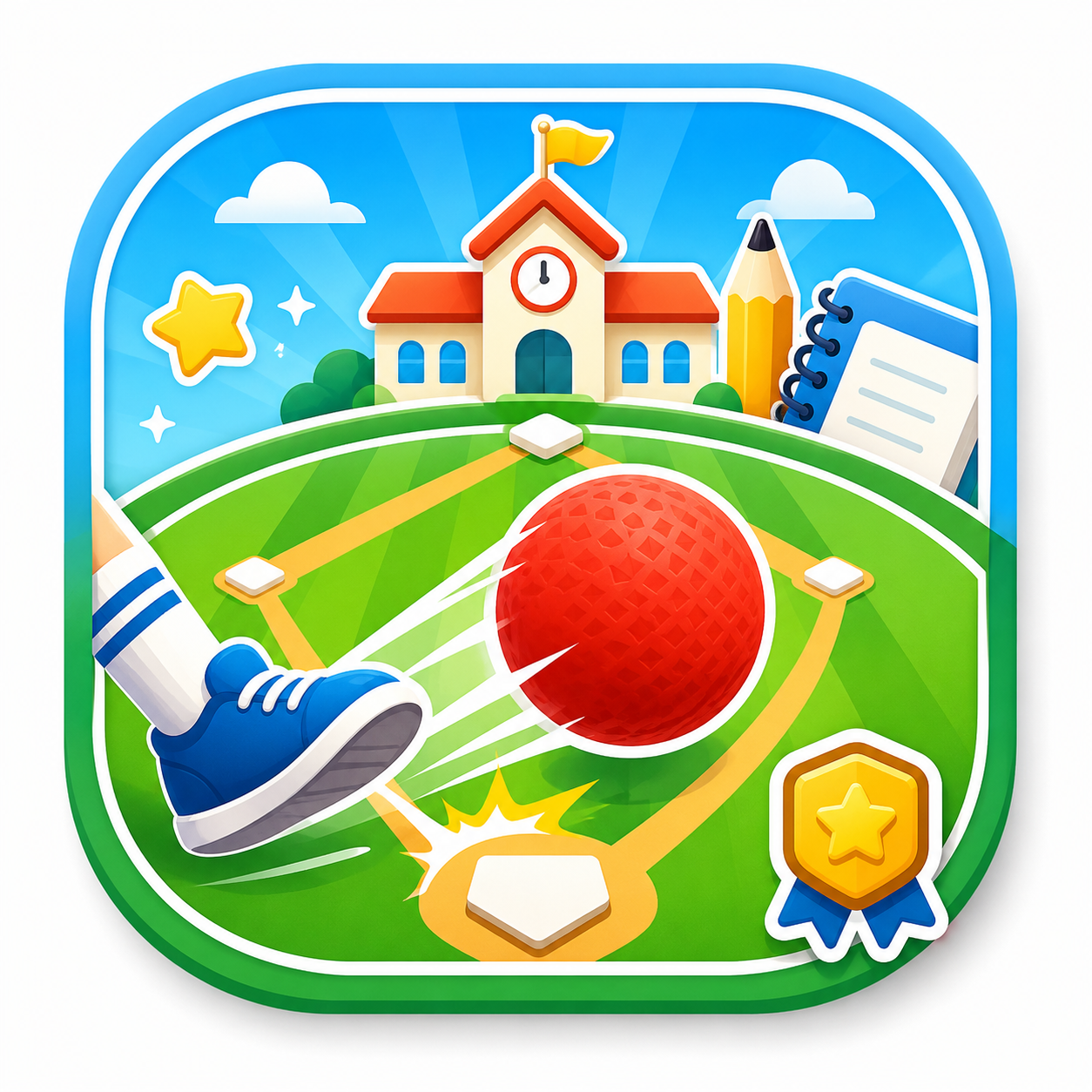 123 kick ball! 로고